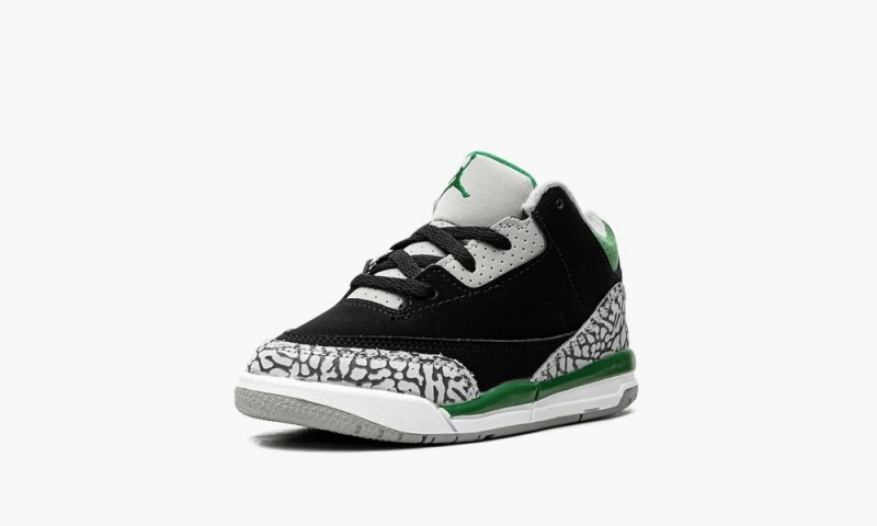 Nike Air Jordan 3 Retro TD 'Pine Green' Lasten Kengät Mustat Hopea Valkoinen Syvä Vihreä | 683URMZEA