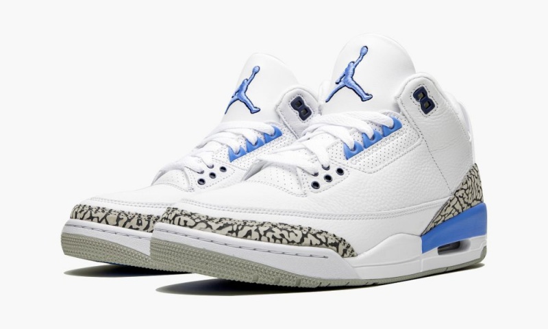 Nike Air Jordan 3 Retro 'UNC' Miesten Kengät Valkoinen Sininen Harmaat | 581BWSUVZ