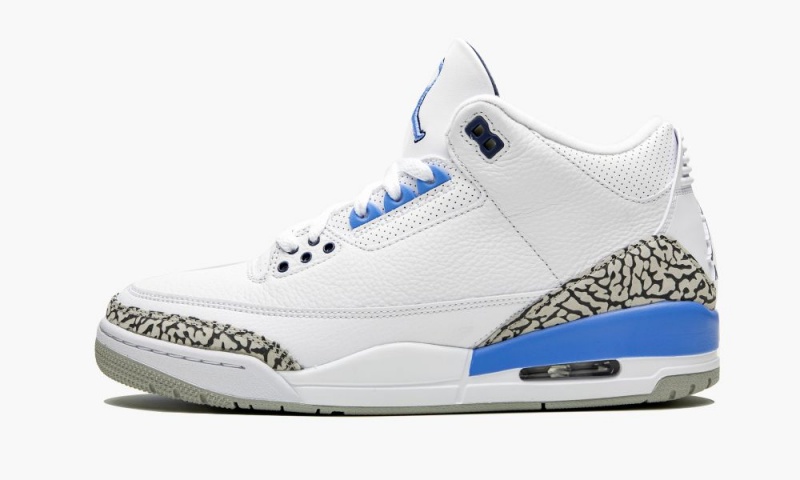 Nike Air Jordan 3 Retro \'UNC\' Miesten Kengät Valkoinen Sininen Harmaat | 581BWSUVZ