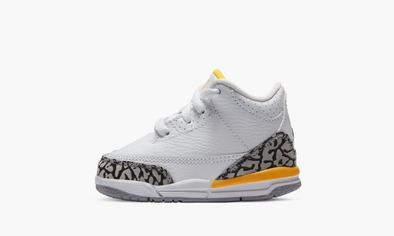 Nike Air Jordan 3 TD \'Laser Orange\' Lasten Kengät Valkoinen Oranssi Harmaat | 749CAKOMU