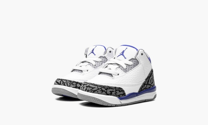 Nike Air Jordan 3 TD 'Racer Blue' Lasten Kengät Valkoinen Mustat Harmaat | 849GTDBSO