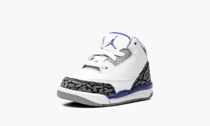 Nike Air Jordan 3 TD 'Racer Blue' Lasten Kengät Valkoinen Mustat Harmaat | 849GTDBSO