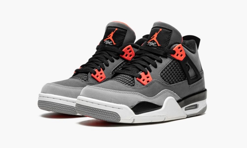 Nike Air Jordan 4 GS 'Infared' Lasten Kengät Tummanharmaat Mustat | 268EHMLYX
