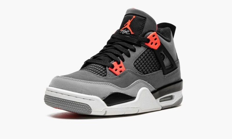 Nike Air Jordan 4 GS 'Infared' Lasten Kengät Tummanharmaat Mustat | 268EHMLYX