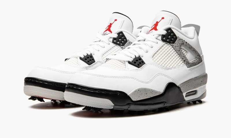 Nike Air Jordan 4 G 'Jordan 4 Golf - White Cement' Miesten Kengät Valkoinen Punainen Harmaat Mustat | 562QGIWVK