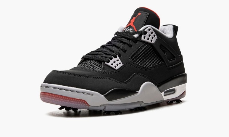 Nike Air Jordan 4 Golf 'Bred' Miesten Kengät Mustat Punainen Harmaat | 428NSYIFD