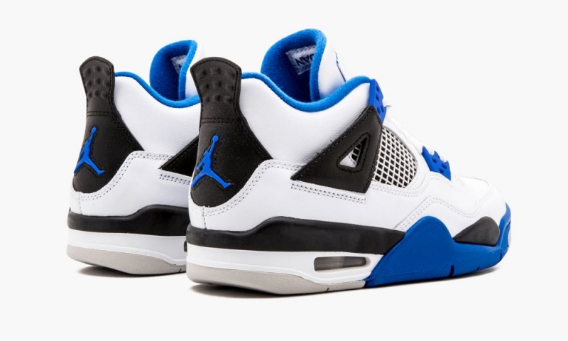 Nike Air Jordan 4 Retro BG 'Motorsport' Lasten Kengät Valkoinen Kuninkaallinen Sininen Mustat | 390XJMSVU