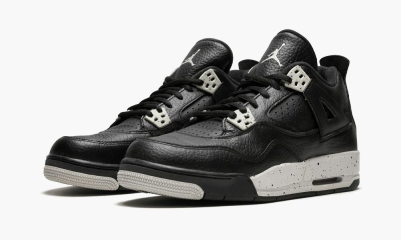 Nike Air Jordan 4 Retro BG 'Oreo' Lasten Kengät Mustat Harmaat Mustat | 762OWZXBE