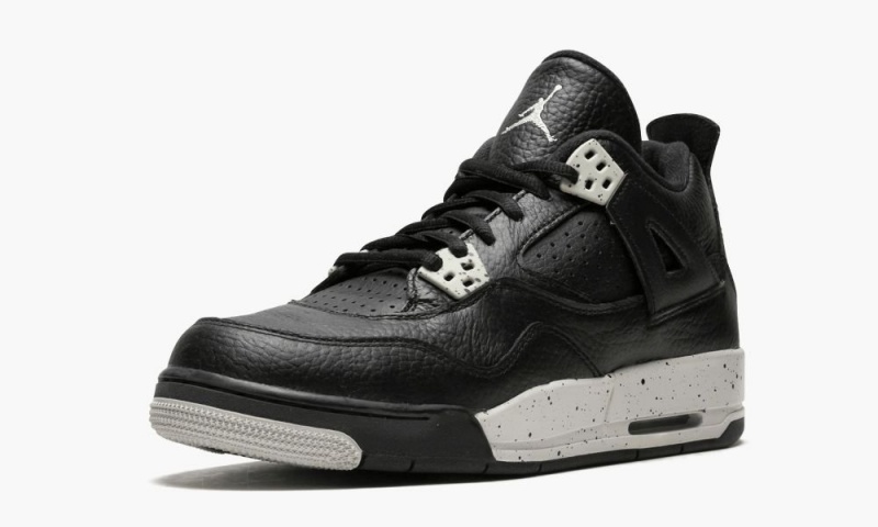 Nike Air Jordan 4 Retro BG 'Oreo' Lasten Kengät Mustat Harmaat Mustat | 762OWZXBE