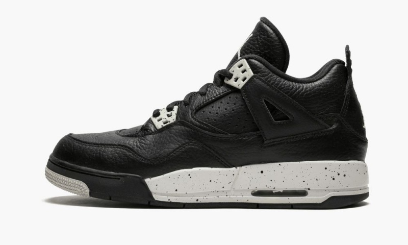 Nike Air Jordan 4 Retro BG \'Oreo\' Lasten Kengät Mustat Harmaat Mustat | 762OWZXBE