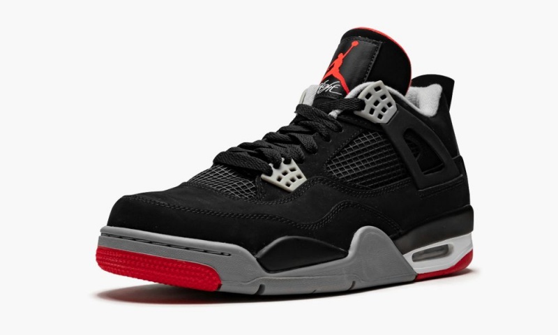 Nike Air Jordan 4 Retro 'Bred' Miesten Kengät Mustat Harmaat Punainen | 726KLRODW