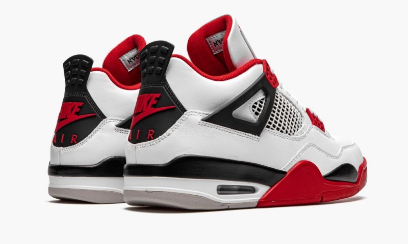 Nike Air Jordan 4 Retro 'Fire Red 2020' Miesten Kengät Valkoinen Punainen Mustat Harmaat | 189XJONYW