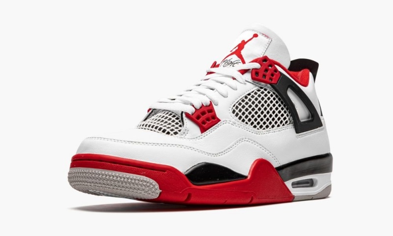 Nike Air Jordan 4 Retro 'Fire Red 2020' Miesten Kengät Valkoinen Punainen Mustat Harmaat | 189XJONYW