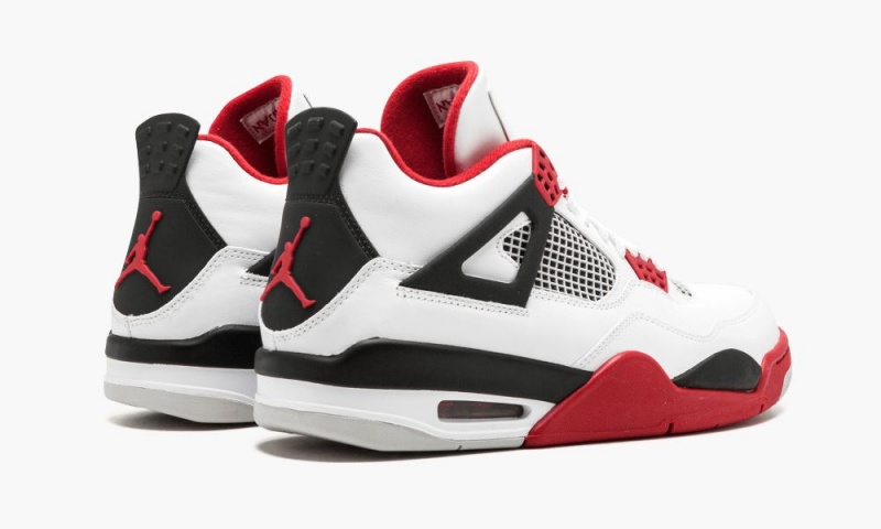 Nike Air Jordan 4 Retro 'Fire Red' Miesten Kengät Valkoinen Punainen Mustat | 679CZHVGD