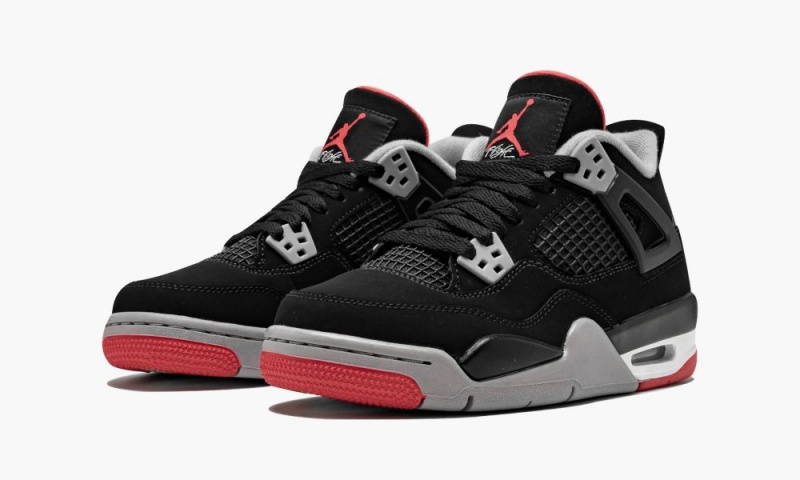 Nike Air Jordan 4 Retro (GS) 'Bred 2019' Lasten Kengät Mustat Punainen Harmaat | 182BXSVPT
