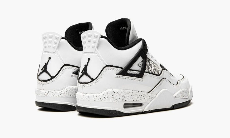 Nike Air Jordan 4 Retro GS 'DIY' Lasten Kengät Valkoinen Mustat | 640TWZKUS