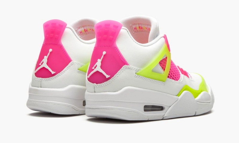 Nike Air Jordan 4 Retro GS 'Lemon Venom' Lasten Kengät Valkoinen Sitruuna Pinkki | 729LCBDJS