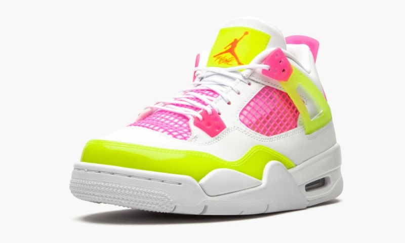 Nike Air Jordan 4 Retro GS 'Lemon Venom' Lasten Kengät Valkoinen Sitruuna Pinkki | 729LCBDJS