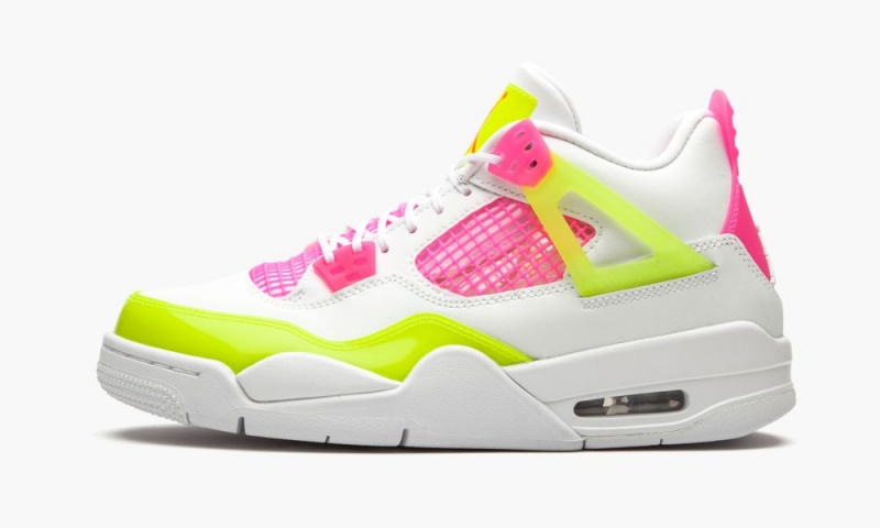 Nike Air Jordan 4 Retro GS \'Lemon Venom\' Lasten Kengät Valkoinen Sitruuna Pinkki | 729LCBDJS