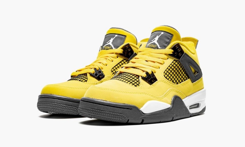 Nike Air Jordan 4 Retro GS 'Lightning 2021' Lasten Kengät Keltainen Tummansininen Harmaat | 972PMSWUZ