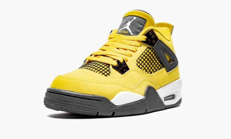 Nike Air Jordan 4 Retro GS 'Lightning 2021' Lasten Kengät Keltainen Tummansininen Harmaat | 972PMSWUZ
