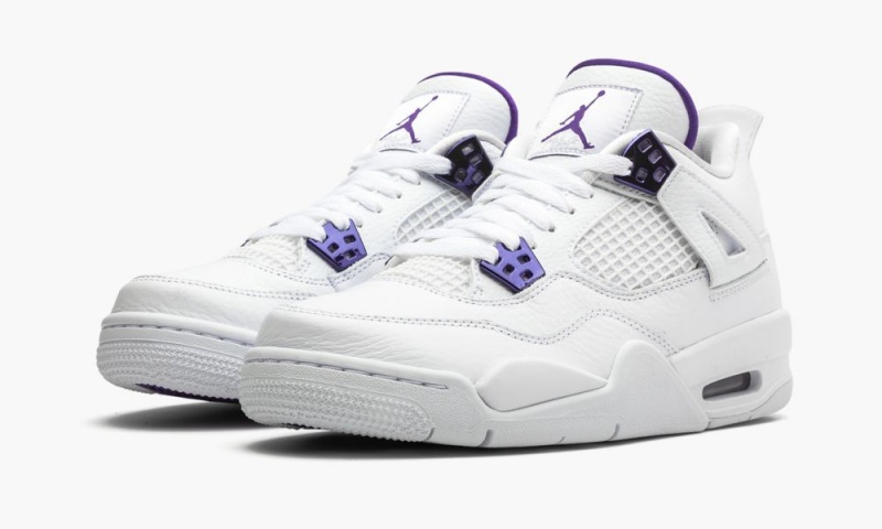 Nike Air Jordan 4 Retro GS 'Metallic Pack - Purple' Lasten Kengät Valkoinen Violetit Metal | 743RGLYHO