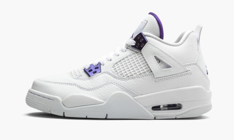 Nike Air Jordan 4 Retro GS \'Metallic Pack - Purple\' Lasten Kengät Valkoinen Violetit Metal | 743RGLYHO