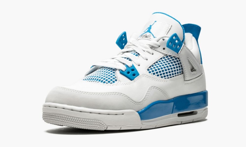 Nike Air Jordan 4 Retro GS 'Military' Lasten Kengät Valkoinen Sininen Harmaat | 258LKTAHC
