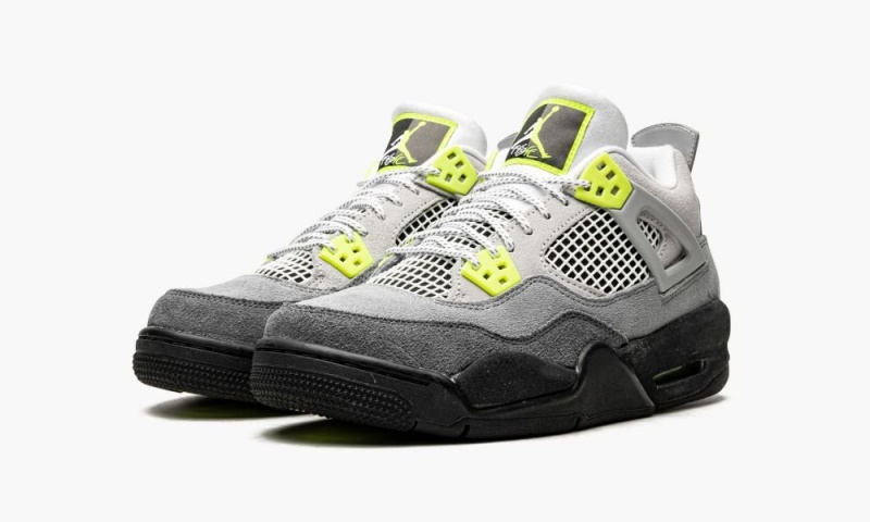 Nike Air Jordan 4 Retro GS 'Neon' Lasten Kengät Harmaat | 872TKLVMA