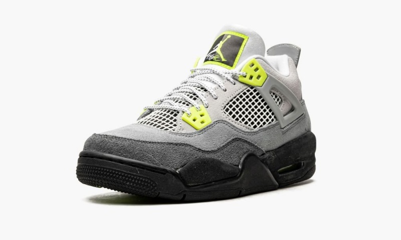 Nike Air Jordan 4 Retro GS 'Neon' Lasten Kengät Harmaat | 872TKLVMA