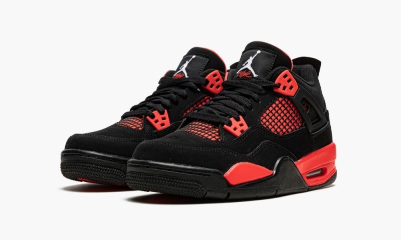 Nike Air Jordan 4 Retro GS 'Red Thunder' Lasten Kengät Mustat Valkoinen Punainen | 869SCVYMZ