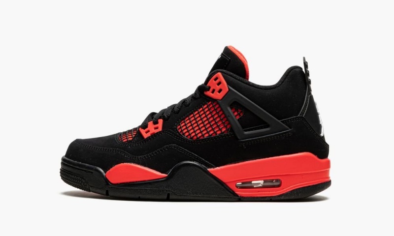 Nike Air Jordan 4 Retro GS \'Red Thunder\' Lasten Kengät Mustat Valkoinen Punainen | 869SCVYMZ