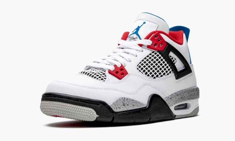 Nike Air Jordan 4 Retro GS 'What The' Lasten Kengät Valkoinen Sininen Punainen | 132XFNIYL