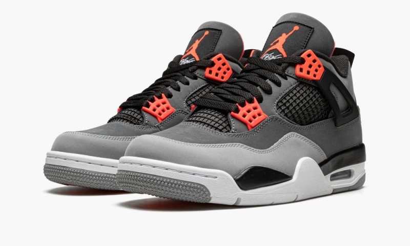 Nike Air Jordan 4 Retro 'Infrared' Miesten Kengät Tummanharmaat Mustat | 278FNYIEK