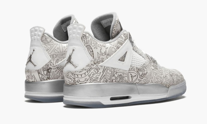 Nike Air Jordan 4 Retro Laser BG '30th Anniversary' Lasten Kengät Valkoinen Metal Hopea | 546AKSQLE