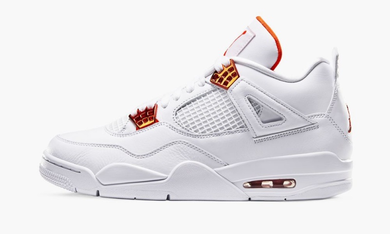 Nike Air Jordan 4 Retro 'Metallic Pack - Orange' Miesten Kengät Valkoinen Oranssi Metal | 156IVMEJT