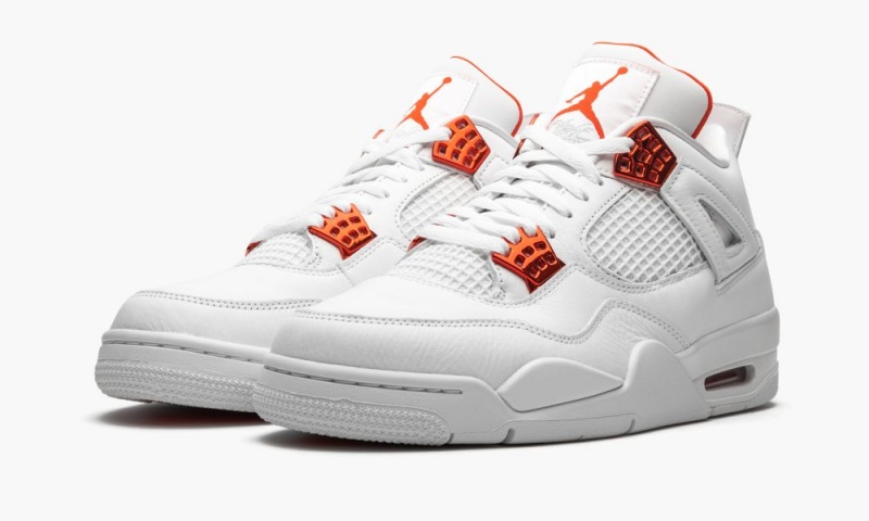Nike Air Jordan 4 Retro 'Metallic Pack - Orange' Miesten Kengät Valkoinen Oranssi Metal | 156IVMEJT