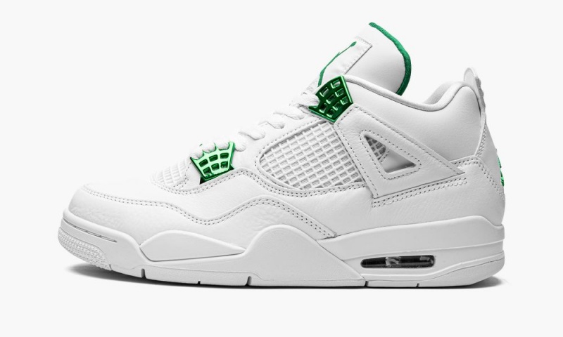 Nike Air Jordan 4 Retro 'Metallic Pack - Pine Green' Miesten Kengät Valkoinen Metal Hopea Syvä Vihreä | 257HSVOBA