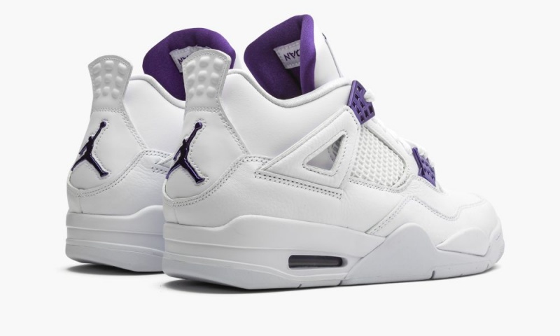 Nike Air Jordan 4 Retro 'Metallic Pack - Purple' Miesten Kengät Valkoinen Metal Hopea | 103PIFLYW