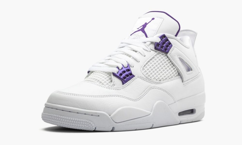Nike Air Jordan 4 Retro 'Metallic Pack - Purple' Miesten Kengät Valkoinen Metal Hopea | 103PIFLYW