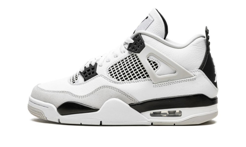 Nike Air Jordan 4 Retro \'Military Black\' Miesten Kengät Valkoinen Mustat Harmaat | 162LWFKJH