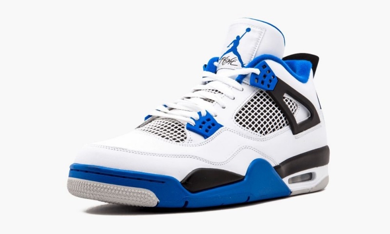 Nike Air Jordan 4 Retro 'Motorsports' Miesten Kengät Valkoinen Kuninkaallinen Sininen Mustat | 074BMQKPZ