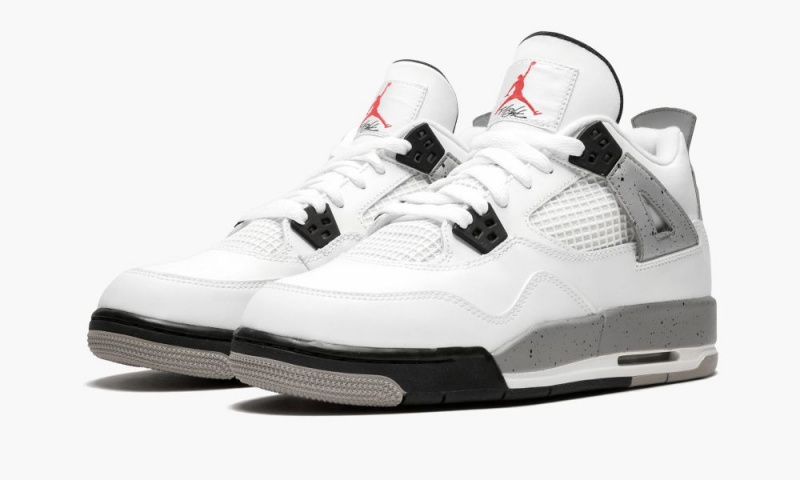 Nike Air Jordan 4 Retro OG BG Lasten Kengät Valkoinen Punainen Mustat Harmaat | 702ONAWHZ