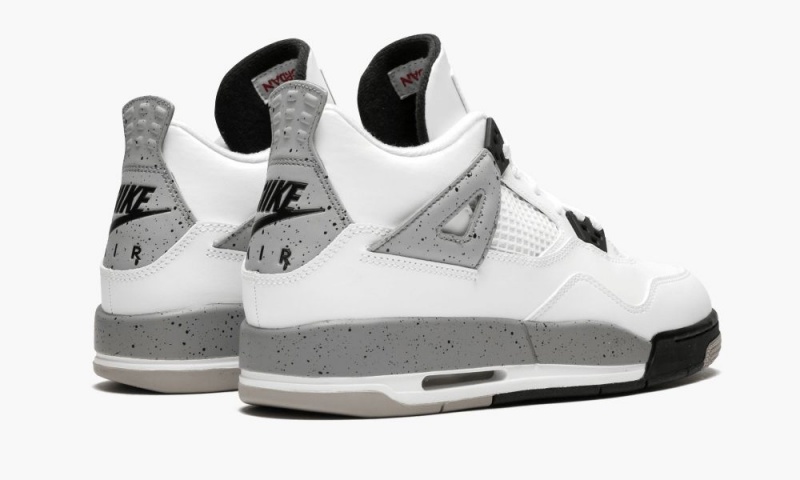Nike Air Jordan 4 Retro OG BG Lasten Kengät Valkoinen Punainen Mustat Harmaat | 702ONAWHZ