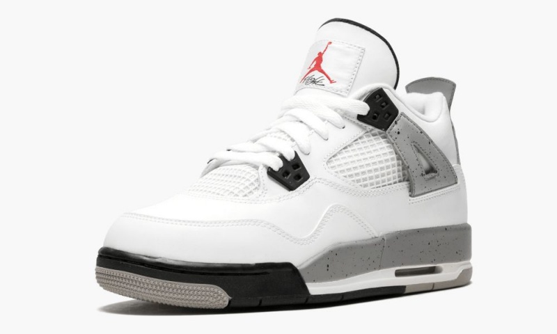 Nike Air Jordan 4 Retro OG BG Lasten Kengät Valkoinen Punainen Mustat Harmaat | 702ONAWHZ