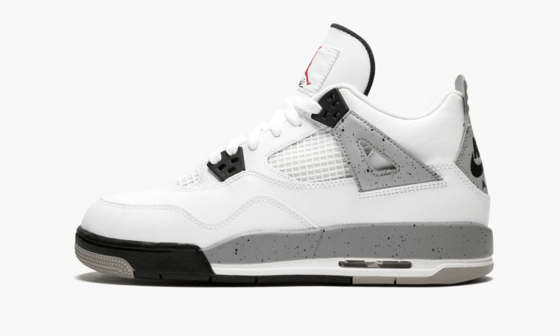 Nike Air Jordan 4 Retro OG BG Lasten Kengät Valkoinen Punainen Mustat Harmaat | 702ONAWHZ