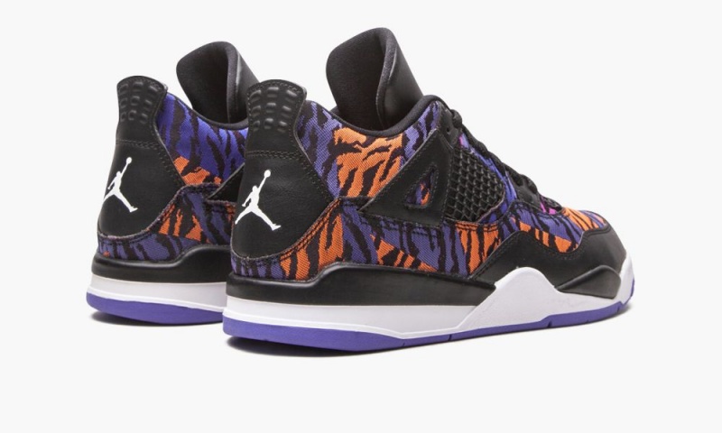 Nike Air Jordan 4 Retro PS 'Black Rush Violet' Lasten Kengät Mustat Valkoinen Violetit | 431XIOVZA