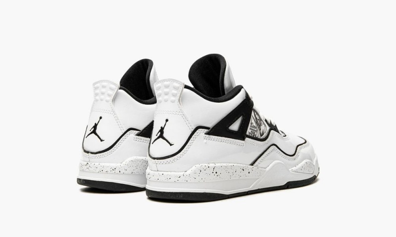 Nike Air Jordan 4 Retro PS 'DIY' Lasten Kengät Valkoinen Mustat | 521BINJVW