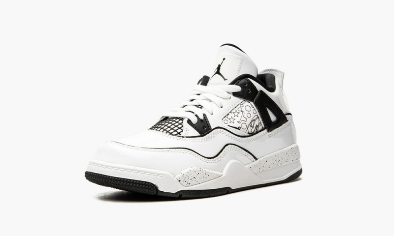 Nike Air Jordan 4 Retro PS 'DIY' Lasten Kengät Valkoinen Mustat | 521BINJVW