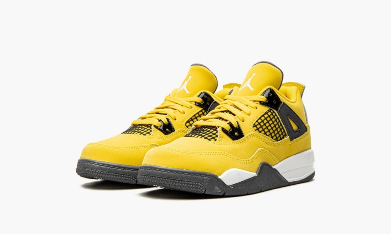 Nike Air Jordan 4 Retro PS 'Lightning' Lasten Kengät Keltainen Tummansininen Harmaat | 159UNPMFZ